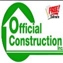 Official Construction roofing and chimney logo