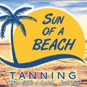 Sun of a beach tanning logo