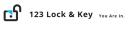123 Lock & Key logo