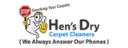 Hen's Dry Carpet Cleaners logo