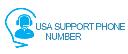 USA support  Phone number logo
