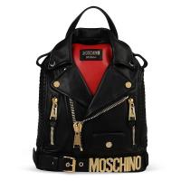 Moschino Biker Jacket Backpack Black image 1