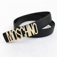 Moschino Logo Buckle Large Leather Belt Black image 1