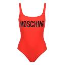 Moschino Logo Swimsuit Red logo