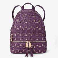 Michael Kors Grommeted Leather Backpack Purple image 1