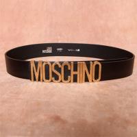 Moschino Logo Buckle Large Cow Leather Belt Black image 1