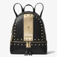 Michael Kors Rhea Zip Studded Backpack Black/Gold image 1