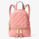 Michael Kors Rhea Extra Quilted Backpack Pink logo