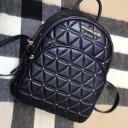 Michael Kors Abbey Quilted-Leather Backpack Black logo