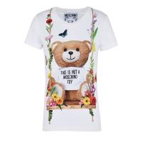 Moschino Botanical Bear Sleeves Slim T-Shirt White image 1