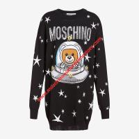 Moschino Ufo Teddy Long Sleeves Minidress Black image 1