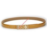Moschino Logo Buckle Patent Leather Belt Brown image 1