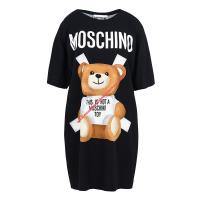 Moschino Cross Bear Short Sleeves Dress Black image 1