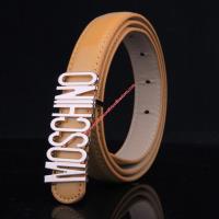 Moschino Logo Buckle Patent Leather Belt Brown image 1