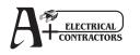 A Plus Electrical Contractors logo