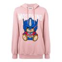 Moschino Transformer Bear Sleeves Sweatshirt Pink logo
