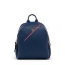 MCM Mini Duchess Polke Studs Backpack In Navy Blue logo