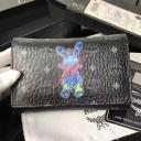 MCM Rabbit Visetos Short Wallet In Black logo