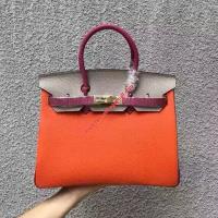 Hermes Birkin Bag Color Blocking Clemence Leather image 1