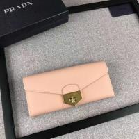 Prada 1M1037 Saffiano Leather Wallet In Apricot image 1