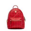 MCM Small Stark Side Studs Visetos Backpack In Red logo