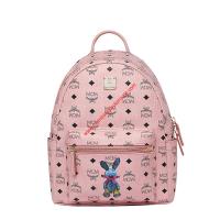 MCM Small Stark Rabbit Backpack In Light Pink image 1