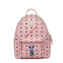 MCM Small Stark Rabbit Backpack In Light Pink logo