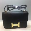 Hermes Constance Bag Togo Gold Hardware In Black logo