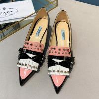 Prada Patent Leather Studded Sling Pumps In Black image 1