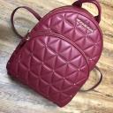 MICHAEL Michael Kors Abbey Quilted Backpack Red logo