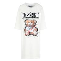 Moschino Safety Pin Teddy Short Dress White image 1