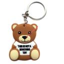 Moschino Teddy Bear Women Key Ring Brown logo