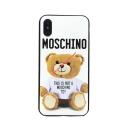 Moschino Fur Bear iPhone Case White logo
