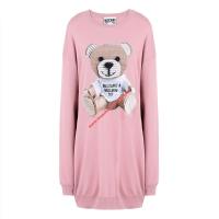Moschino Paper Bear Long Sleeves Minidress Pink image 1