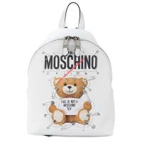 Moschino Safety Pin Teddy Medium Backpack White image 1