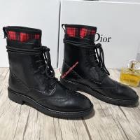 Dior D-Order Calfskin Low Boot Black/Red image 1