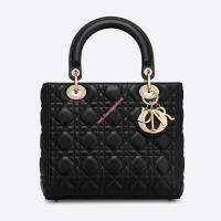 Lady Dior Lambskin Bag Black image 1