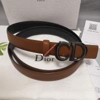 Dior CD Belt in Patent Calfskin Brown image 1