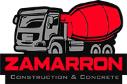 Zamarron construction concrete logo