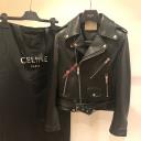 Celine 2019 Classic Jacket In Lambskin Black logo