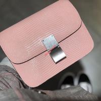 Celine Classic Bag In Lizard Pink image 1