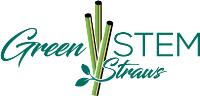 Natural Wheat Drinking Straws | Green Stem straws image 1