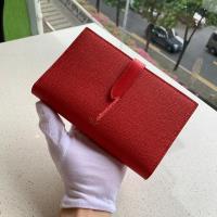 Celine Large Strap Wallet In Grained Calfskin Red image 1