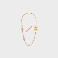 Celine Alphabet Bracelet In Brass Gold Finish Gold image 1