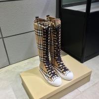 Burberry House Check Canvas Knee-high Boots image 1