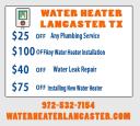 Water Heater Lancaster TX logo