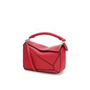 Loewe Puzzle Mini Bag Classic Calf In Red logo