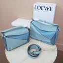 Loewe Puzzle Patchwork Bag Calfskin Sky Blue logo