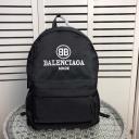 Balenciaga Logo Embroidery Backpack In Black logo