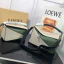 Loewe Puzzle Patchwork Bag Calfskin Beige logo